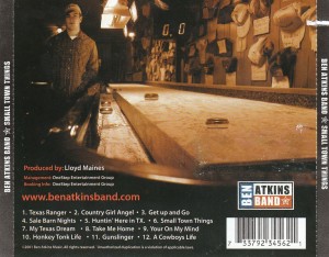 Ben Atkins Band - Small Town Things - Back